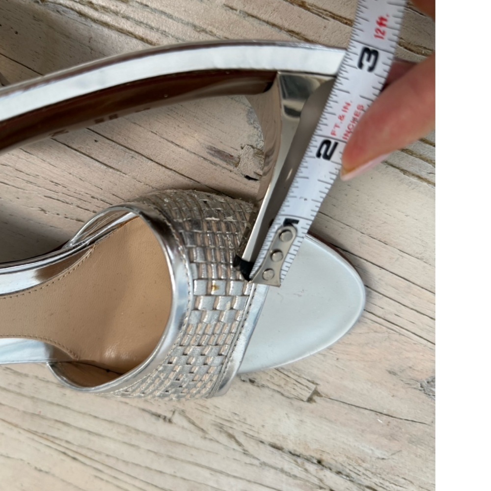 Women’s Fendi Metallic silver Kitten heels Size 37.5 - Picture 8 of 17